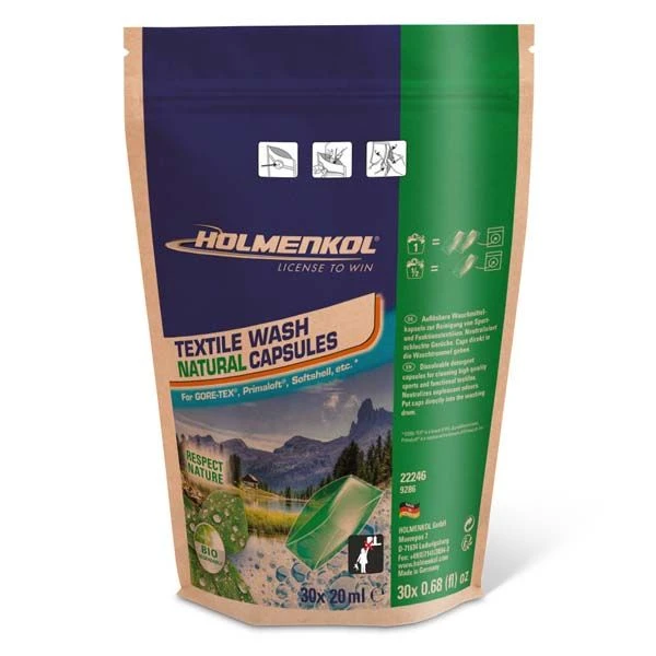Holmenkol Textile Wash Natural Capsules, 30 X 20 Ml 3 Holmenkol Textile Wash Natural Capsules, 30 X 20 Ml
