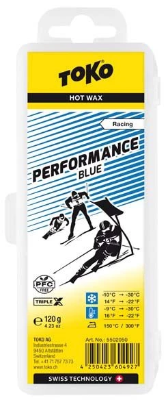 TOKO Performance Hot Wax Blue -9°...-30°C, 120g