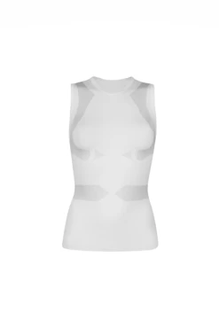 Spring Sleeveless T-shirt For Woman, White