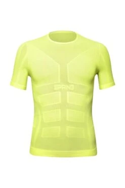 Spring Short Sleeve Training T-shirt For Man, Yellow
