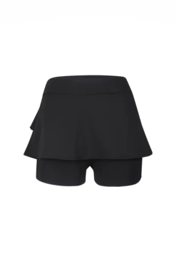 Spring Training Shorts With Skirt For Woman, Black