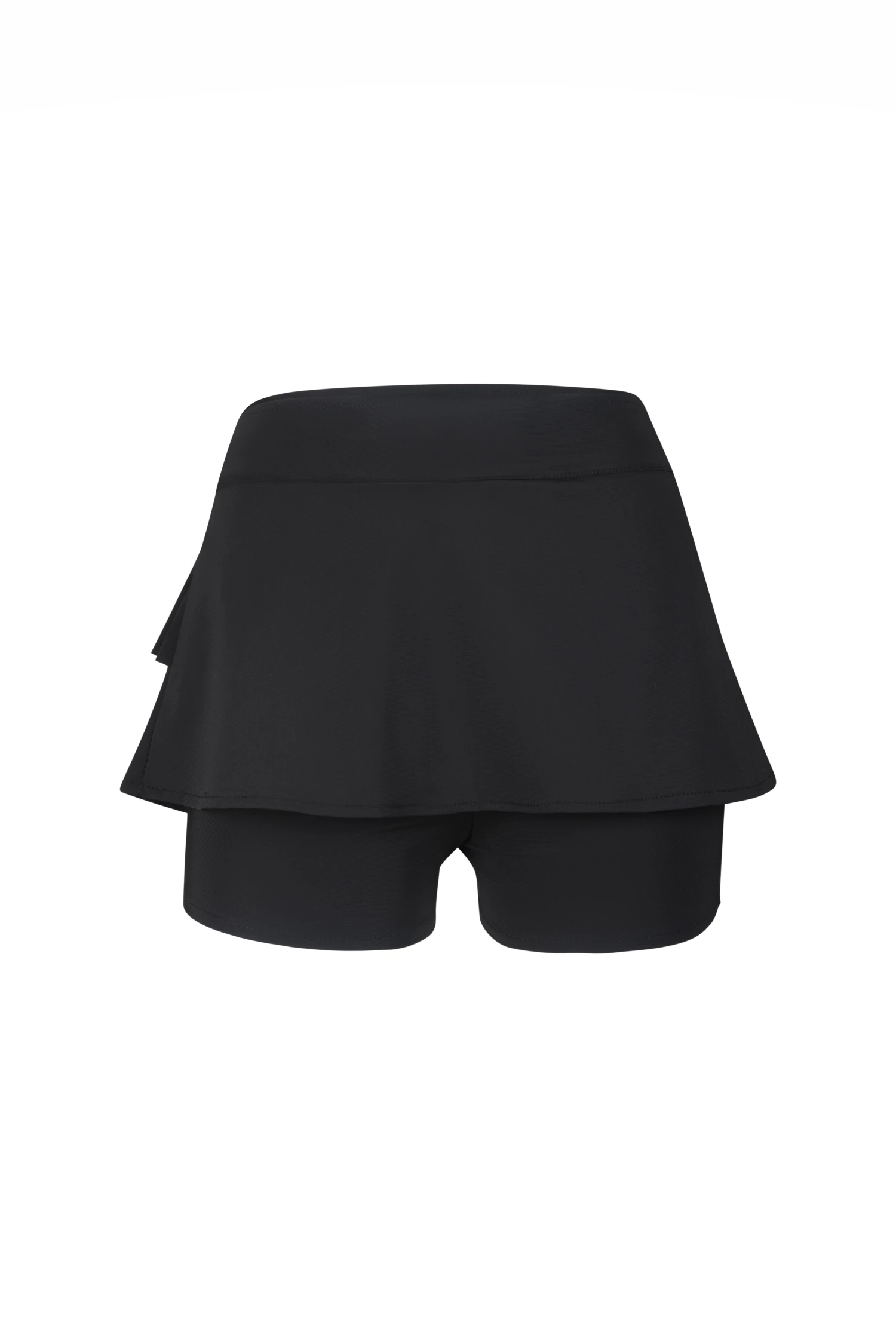 Spring Training Shorts With Skirt For Woman, Black 3 Spring Training Shorts With Skirt For Woman, Black