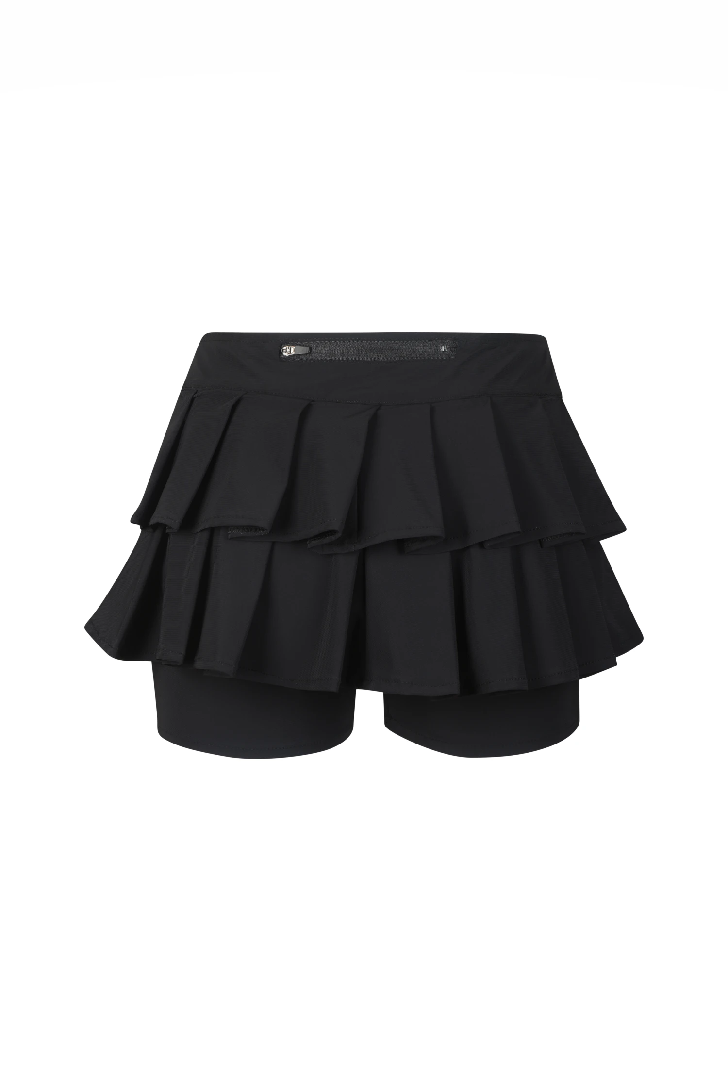 Spring Training Shorts With Skirt For Woman, Black 4 Spring Training Shorts With Skirt For Woman, Black - Image 2