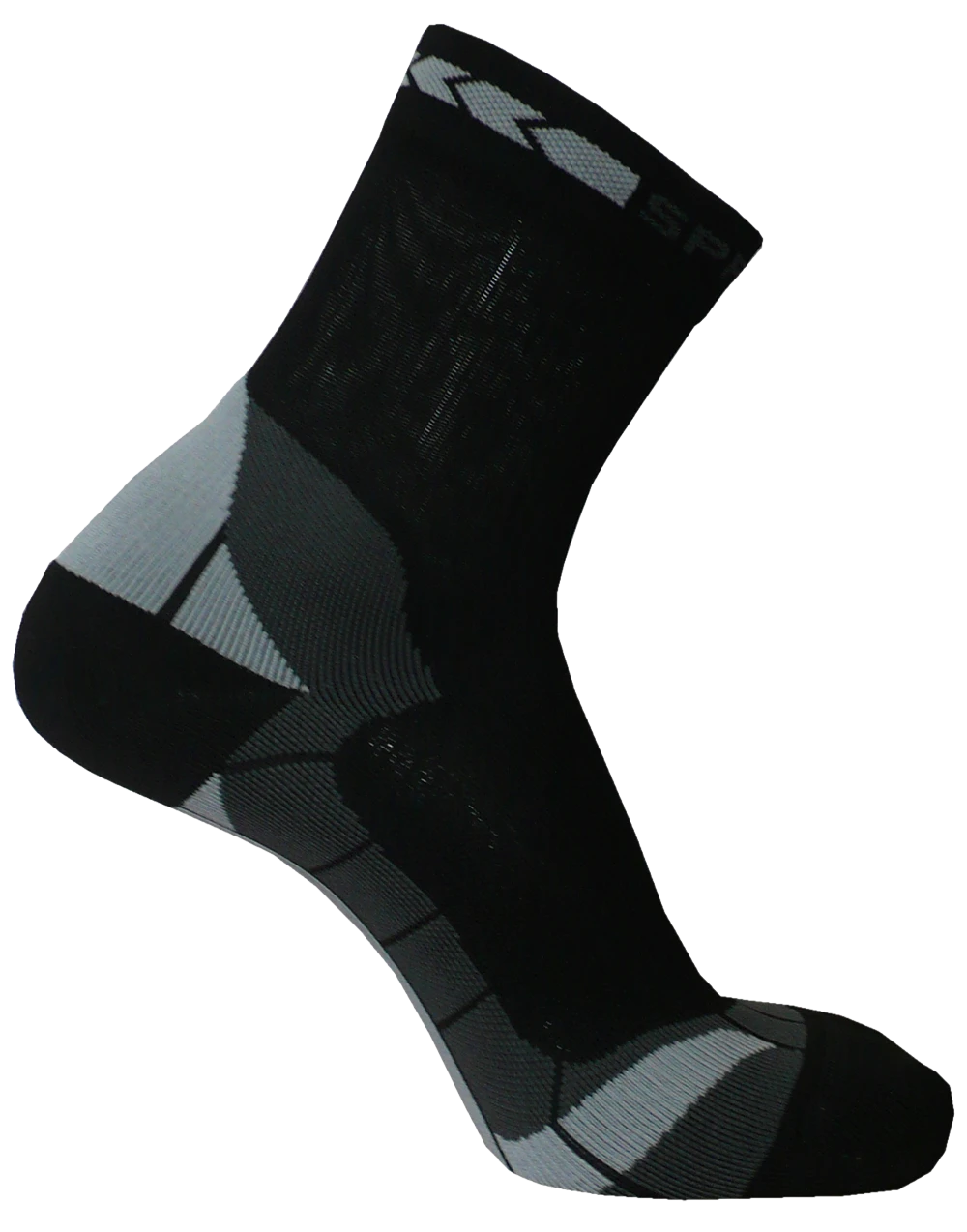 Spring Gradual Compression Short Socks, Black/Grey 3 Spring Gradual Compression Short Socks, Black/Grey