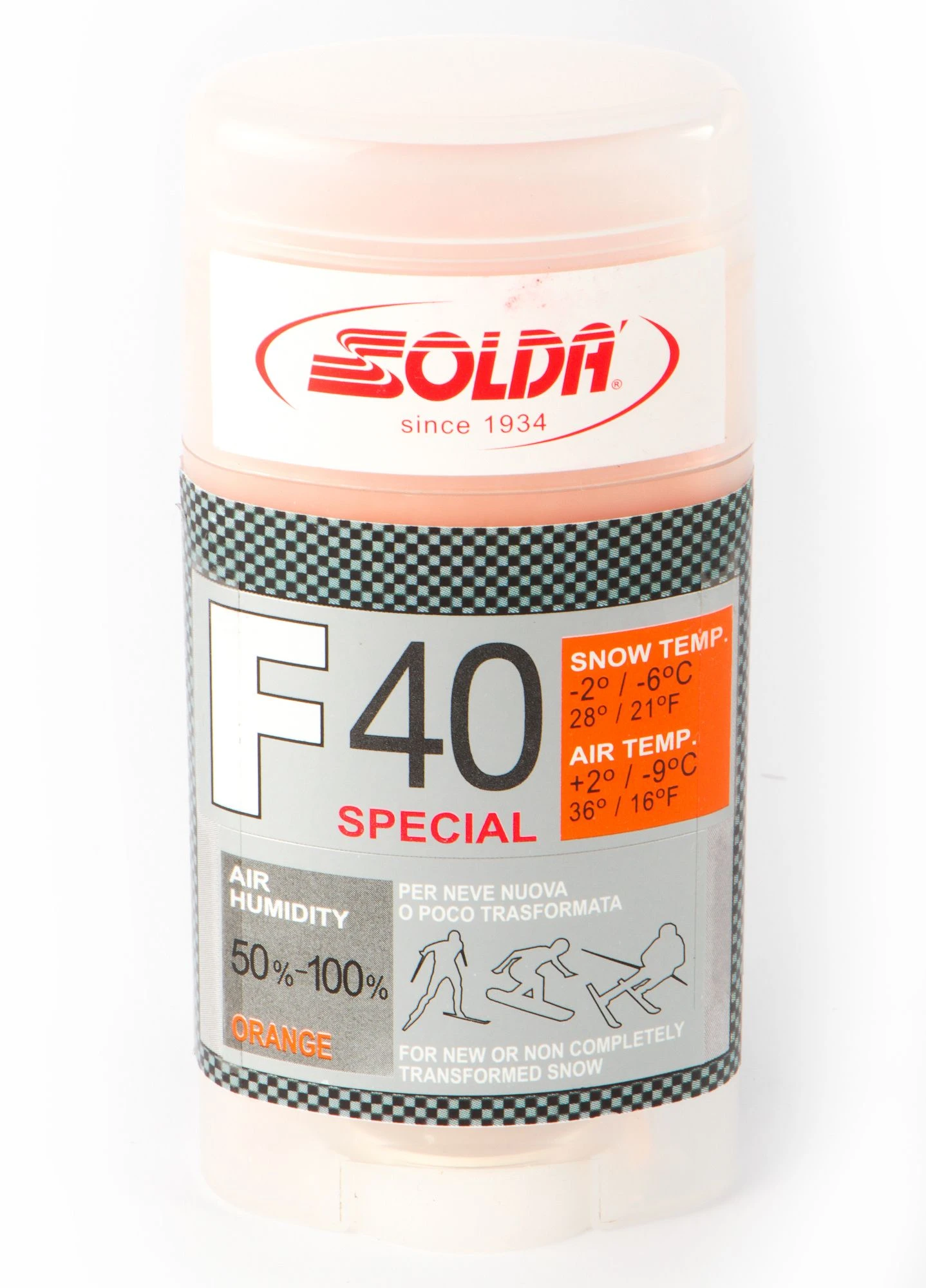 Solda F40 SPECIAL Stick Orange +2...-9°C, 35g 3 Solda F40 SPECIAL Stick Orange +2...-9°C, 35g