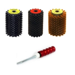 Solda Rotobrush Set (Handle+Brass, Nylon & Horsehair) 100mm